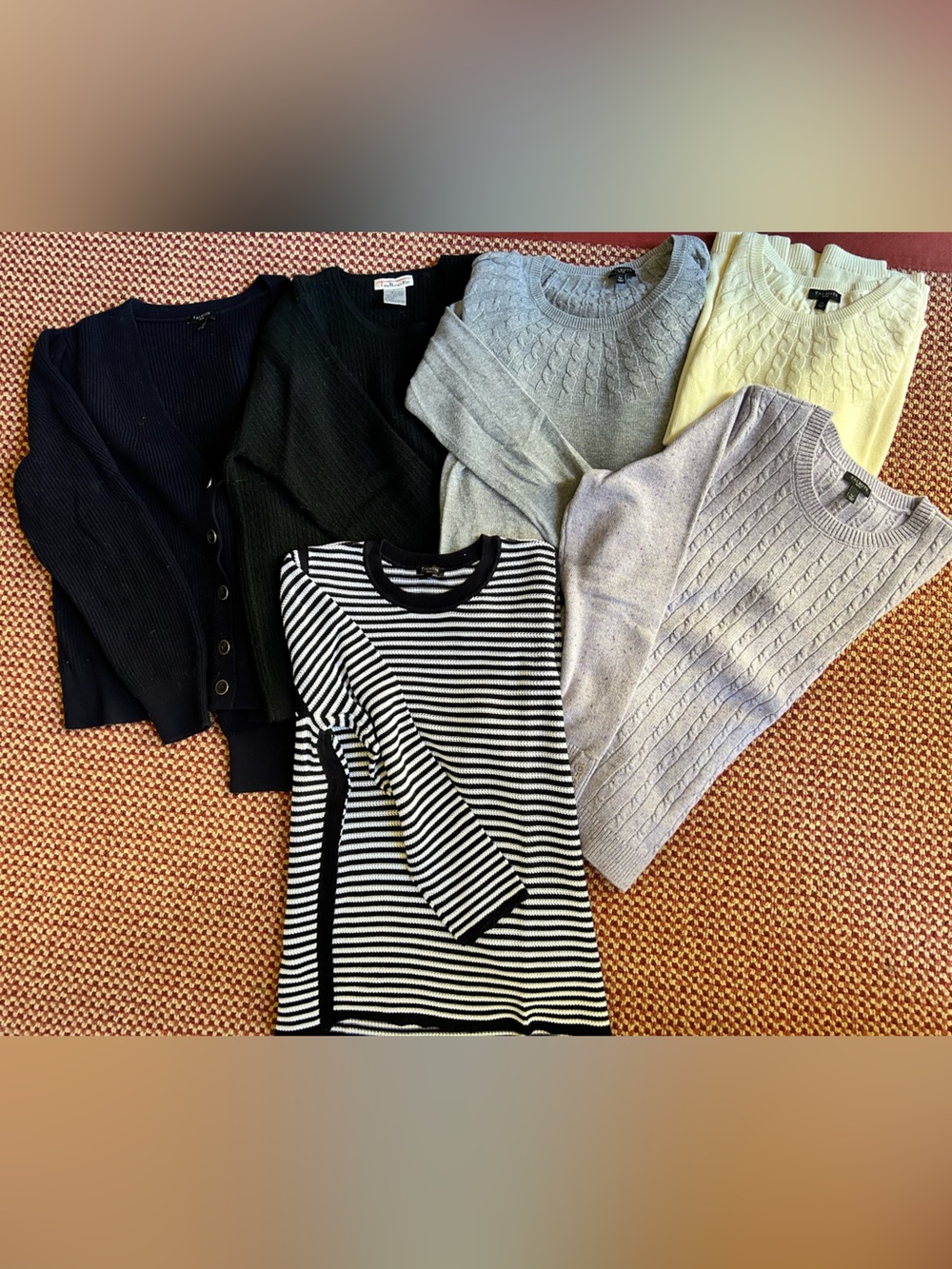 Talbots Mixed Women's Sweater Collection - Black, Navy, Gray, Cream, and Lavende